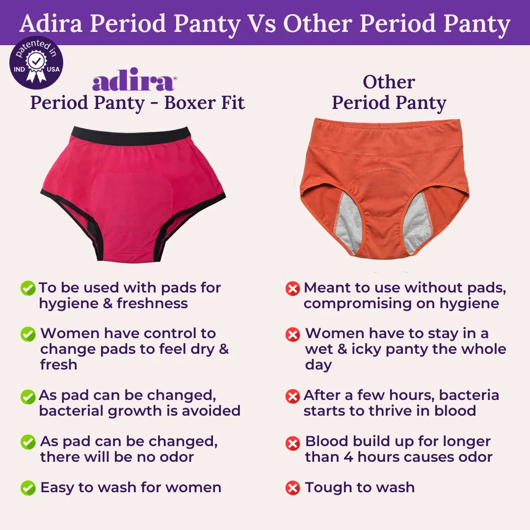 Adira Period Panty Vs Other Period Panty