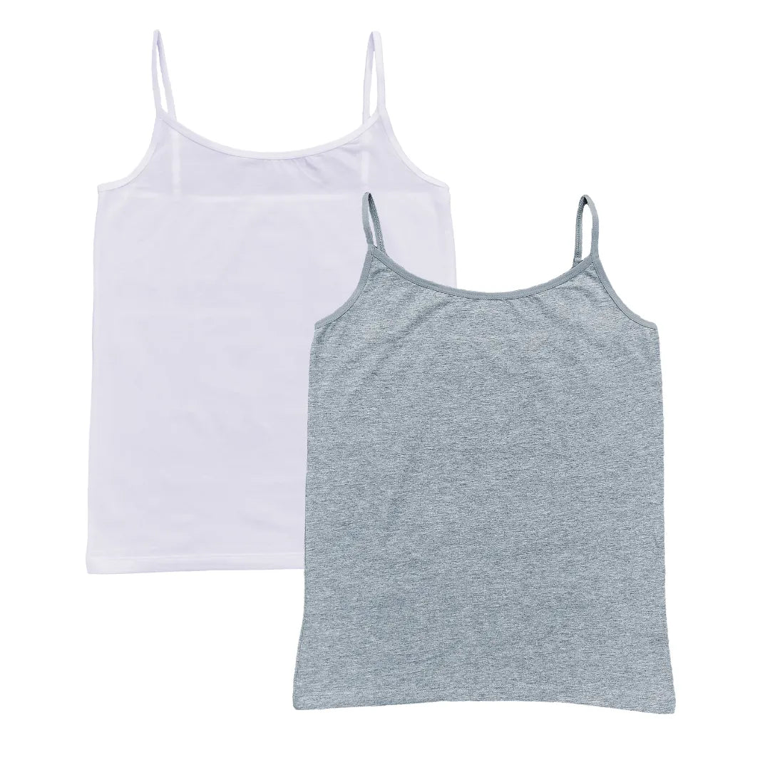 Adjustable Strap Camisoles For Senior Women White & Grey