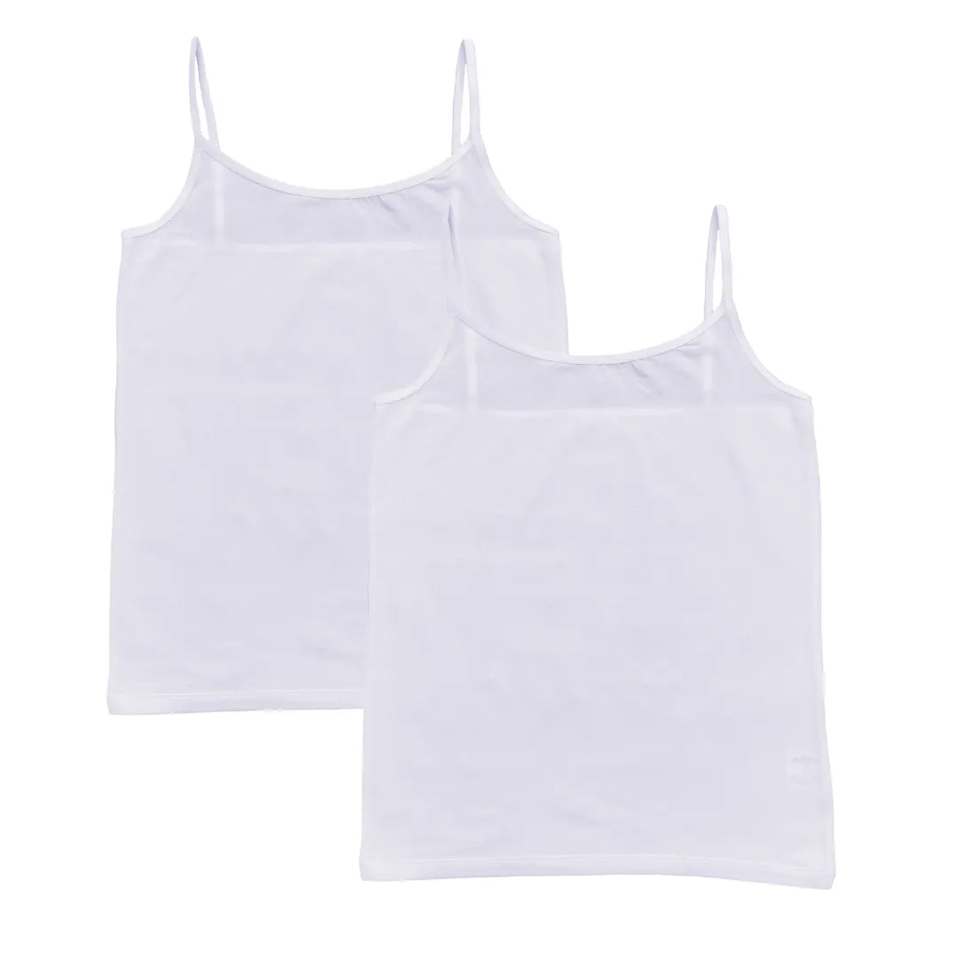 Adjustable Strap Camisoles For Seniors White Pack Of 2