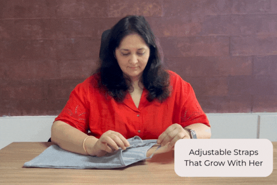 Adjustable straps that grow with her