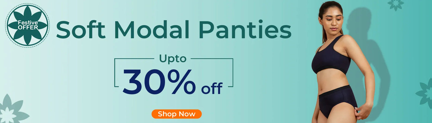 Adult Soft Period Panties Web Banner Festive Offer Image