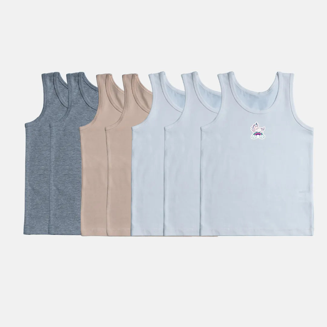 Baby Girl Vest Mixed Color Vests 7 Pack