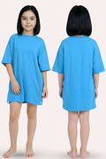 Bright Blue dress worn by a girl