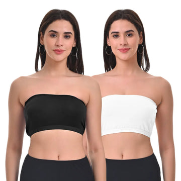 Bandeau Bra For Women Black & White