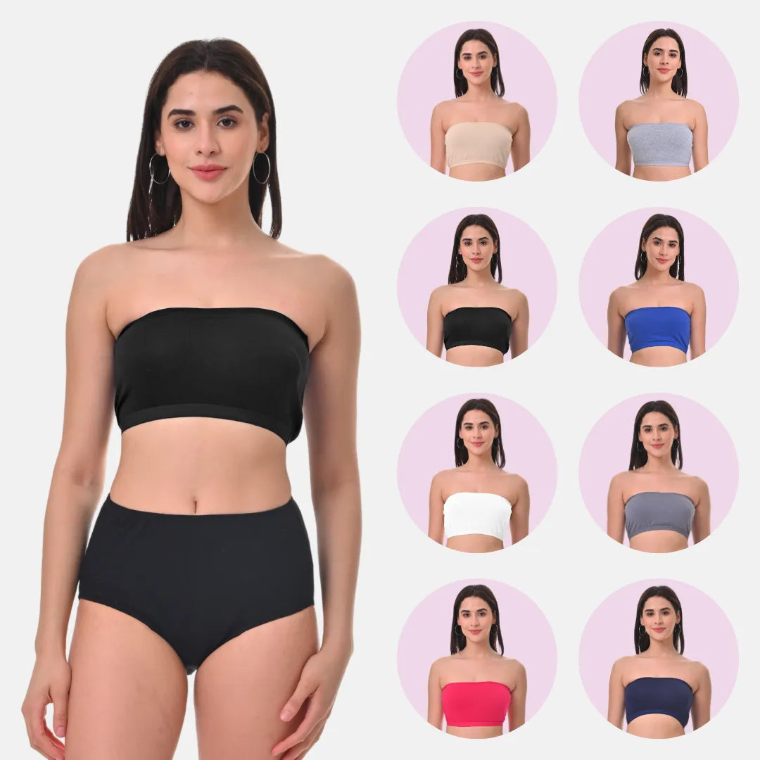 Bandeau Bra For Women Multi Colors