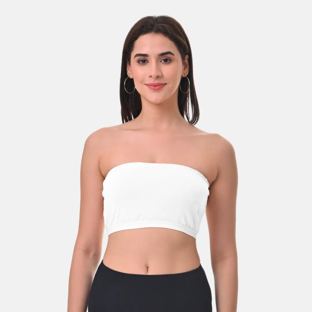 Bandeau Bra For Women White