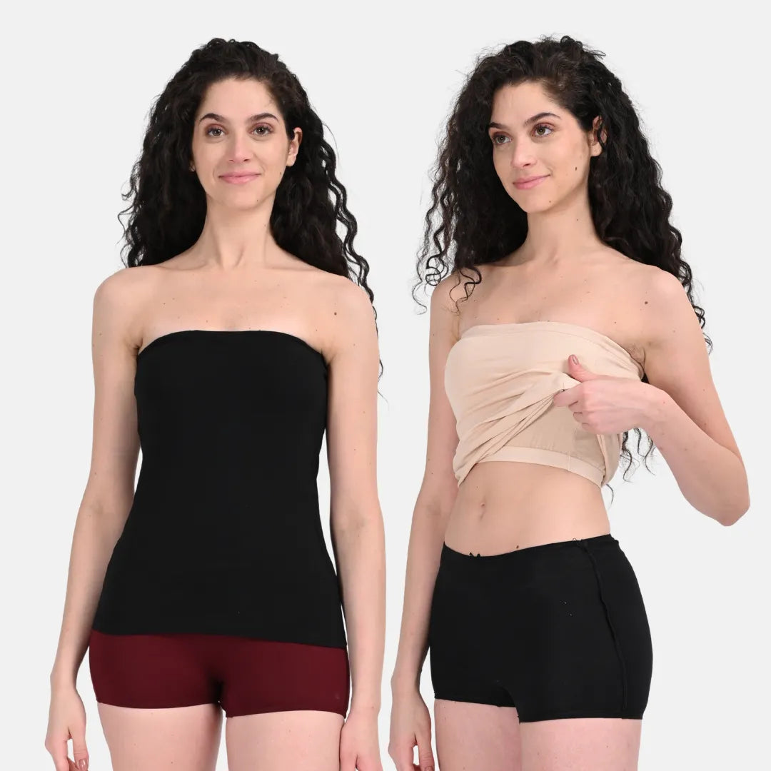 Bandeau Tops Skin & Black