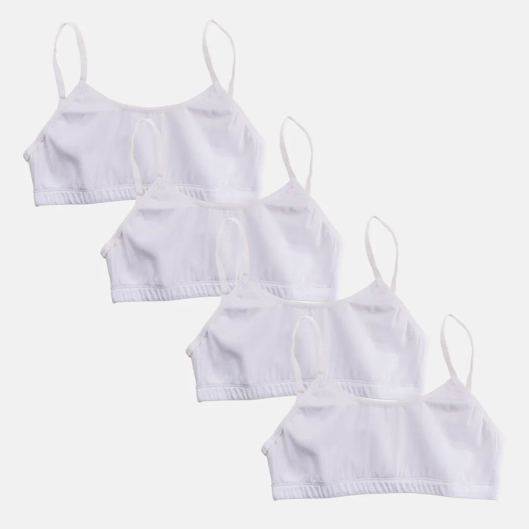 Beginner Training Bras White Pack Of 4