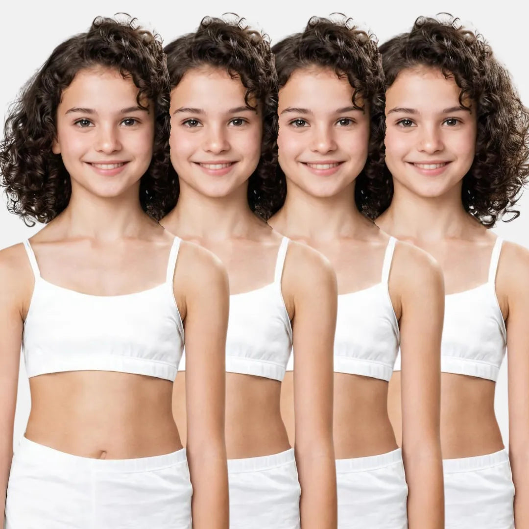 Beginner Training Bras White Pack Of 4