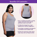 Benefits Of Adira Plus Size Camisole Wider Fabric shoulder