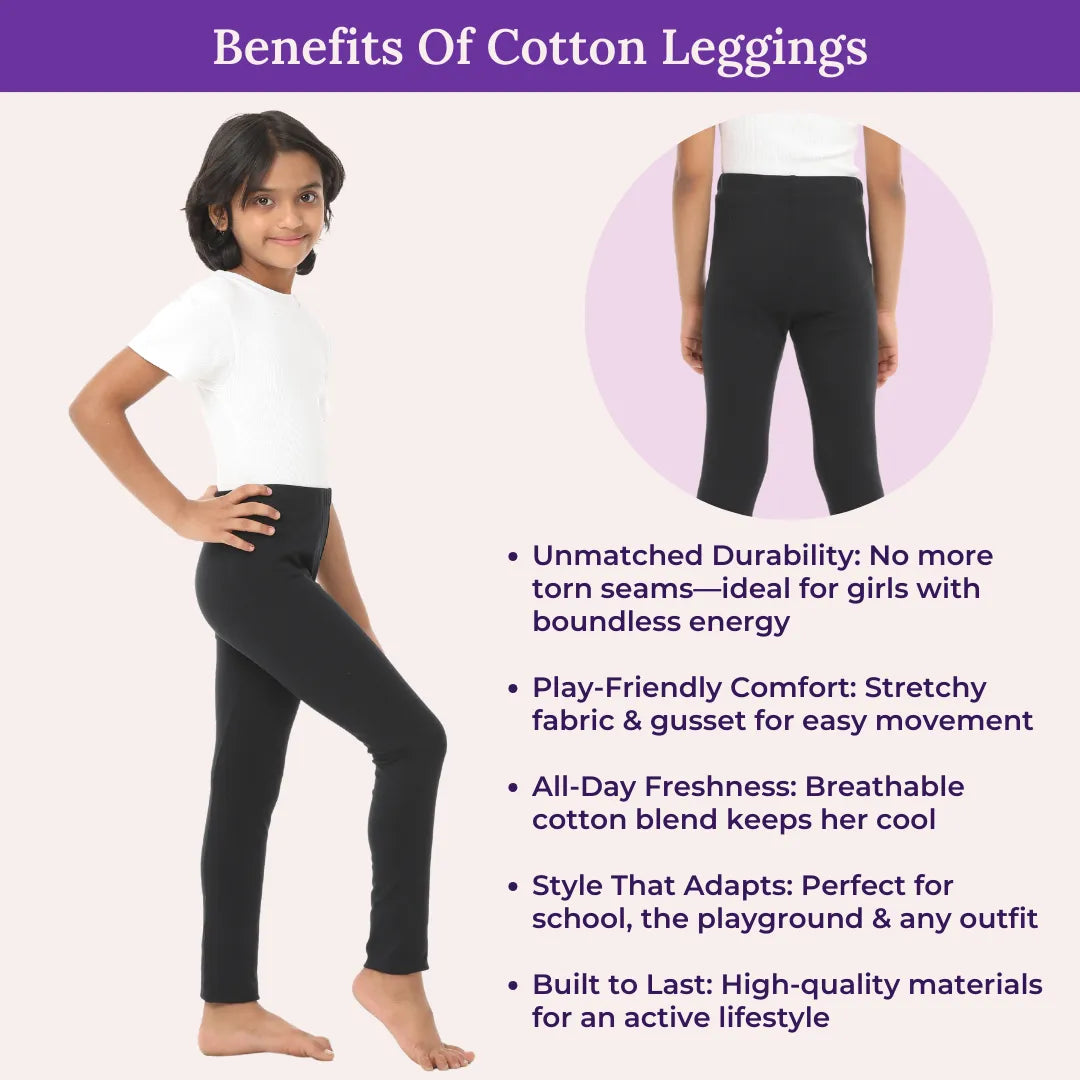 Benefits Of Cotton Leggings - Black