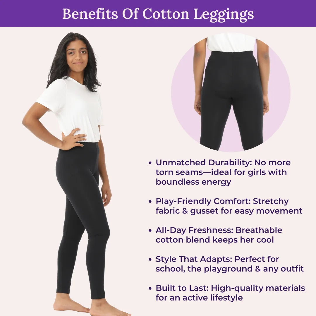 Benefits Of Cotton Leggings - Black