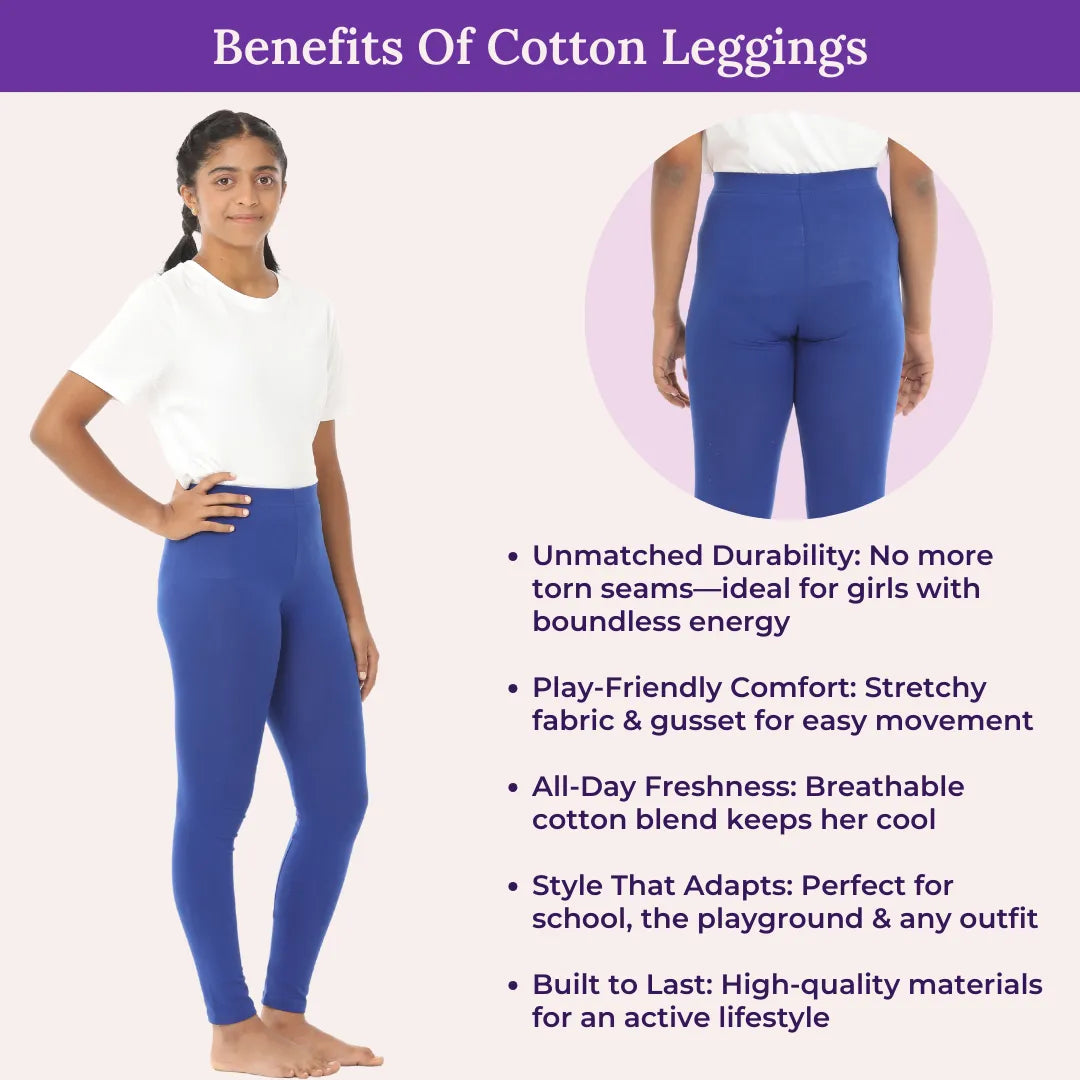 Benefits Of Cotton Leggings - Blue