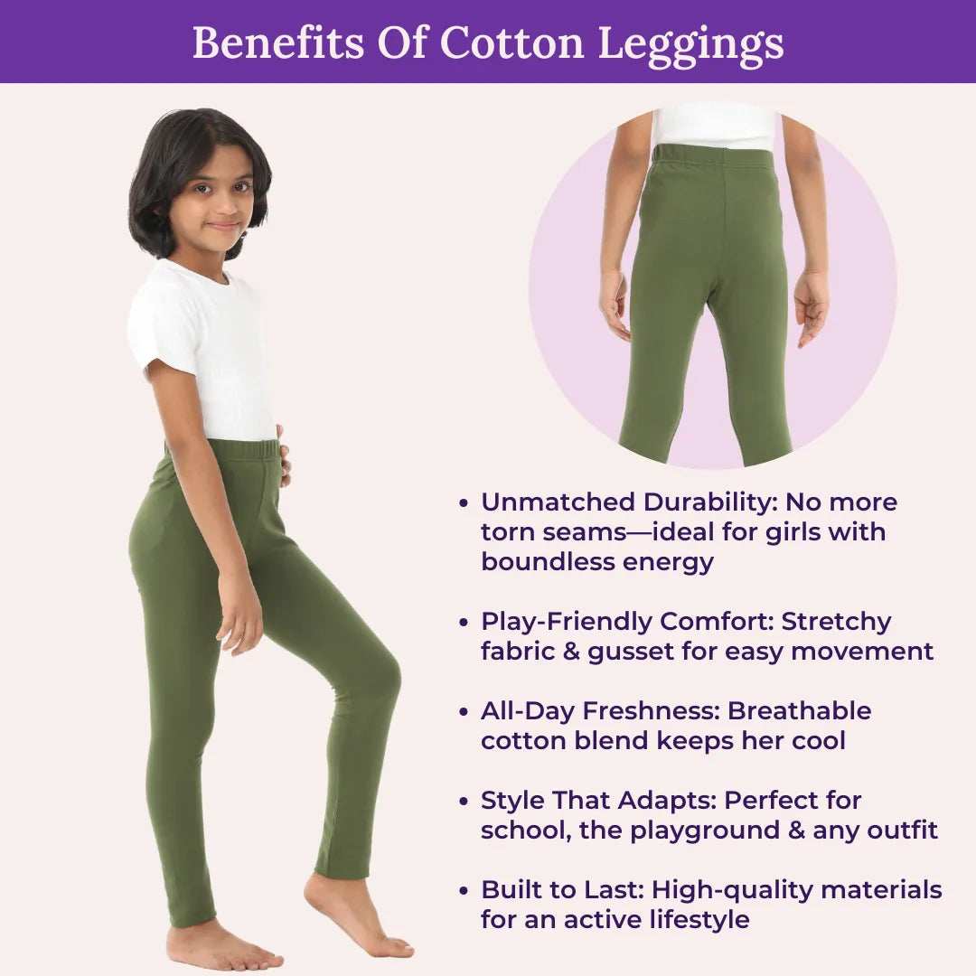 Benefits Of Cotton Leggings - Green