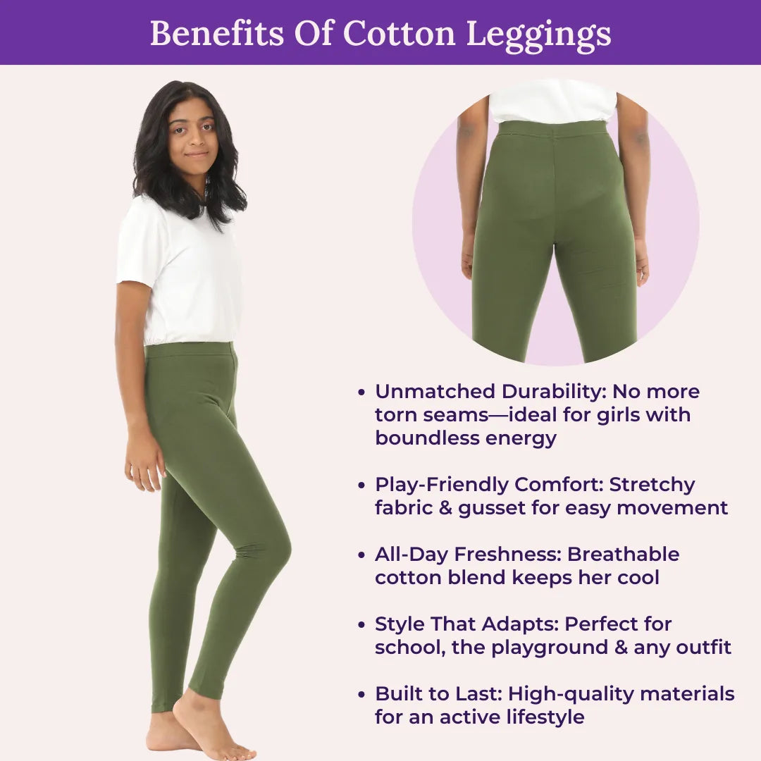 Benefits Of Cotton Leggings - Green