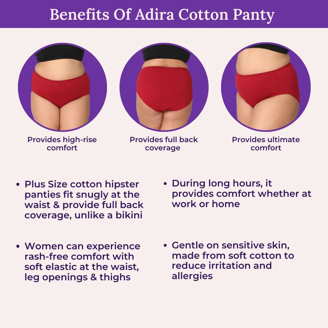 Benefits Of Adira Plus Size Cotton Panty 