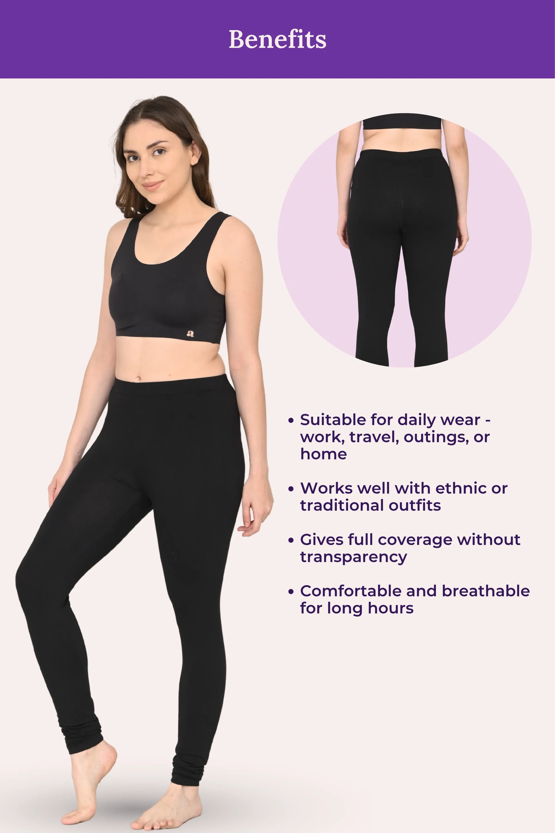 black color churidar leggings for womens