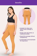 Caramel color churidar leggings for women