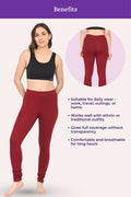 Churidar leggings for women -image color -Maroon