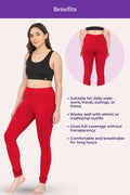 Womens wearing churidar leggings -feature image -red