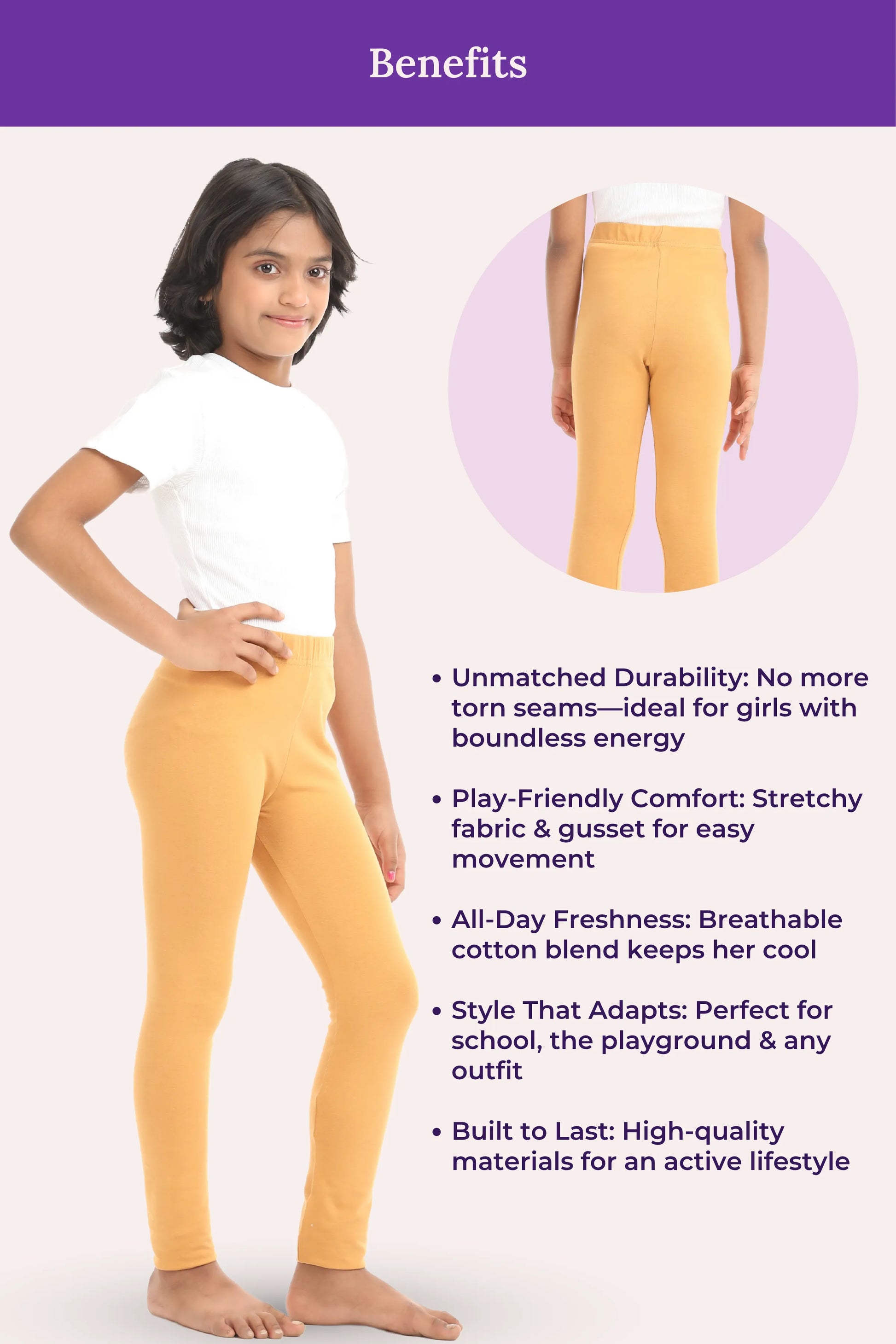 Girls wearing cotton leggings - feature image - Carmel