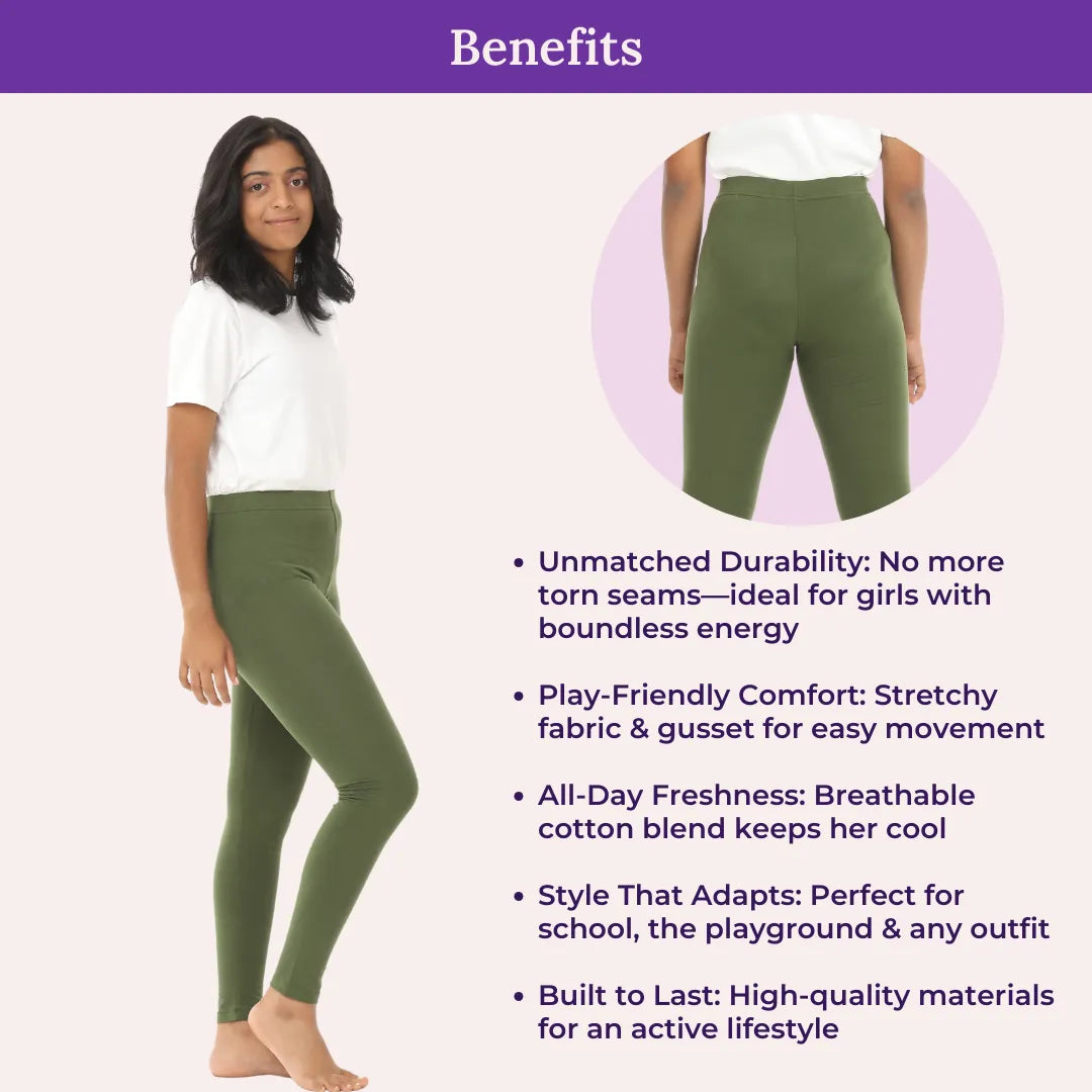 Benefits Of Cotton Leggings - Green