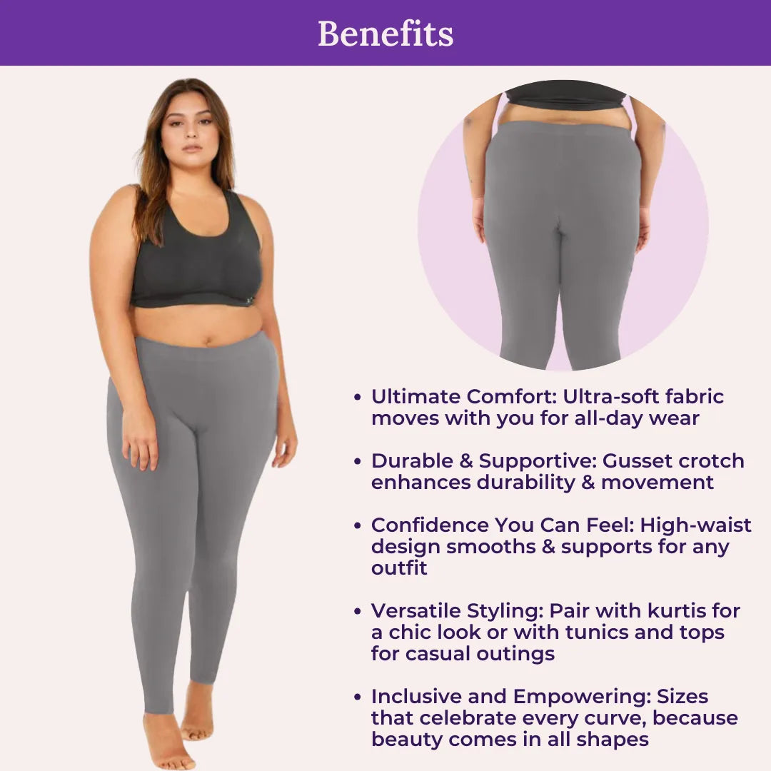 Benefits Of Cotton Leggings - Grey