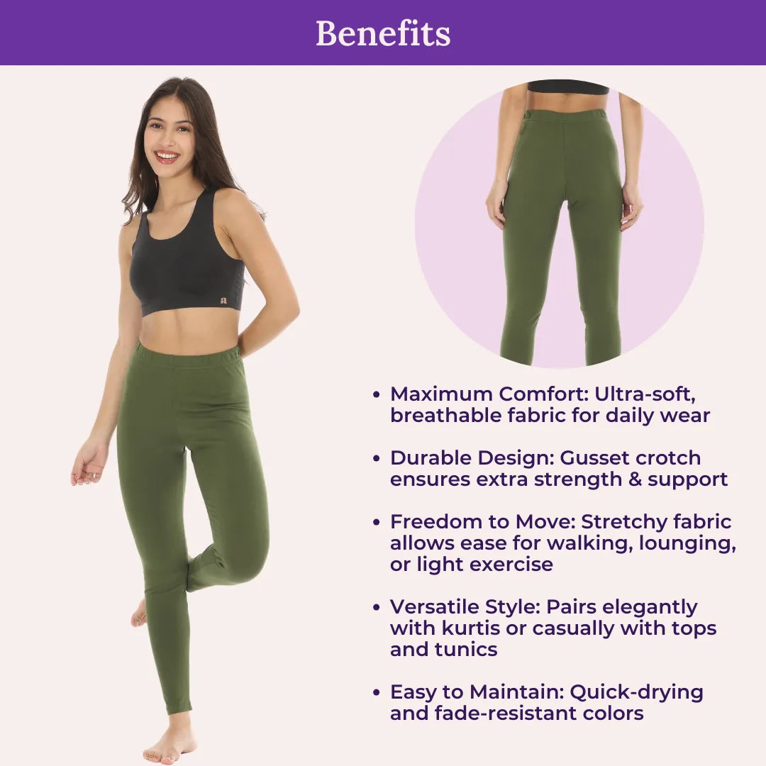 Benefits Of Cotton Leggings Green