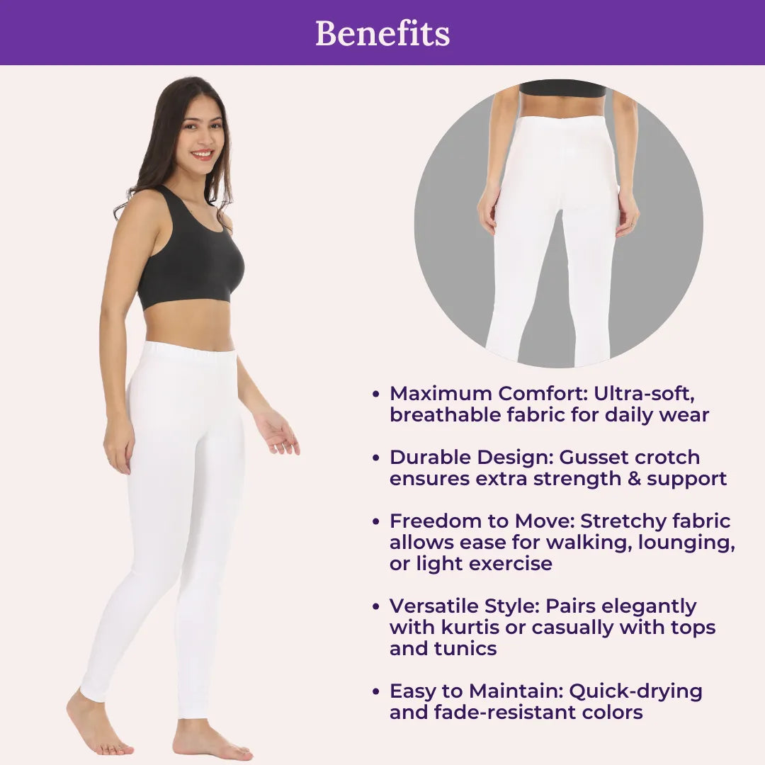 Benefits Of Cotton Leggings White