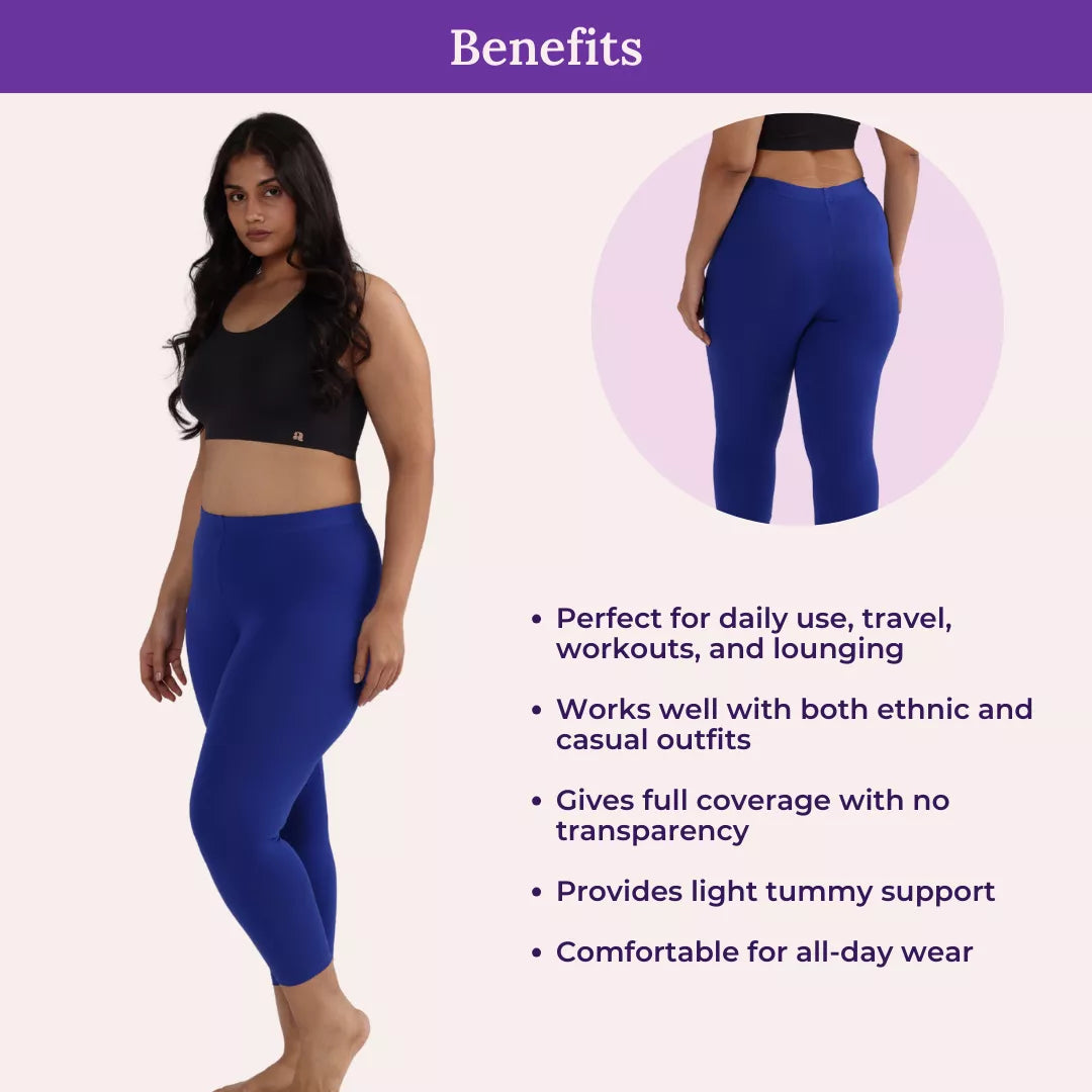 Benefits Of Cropped Leggings For Plus Size Blue