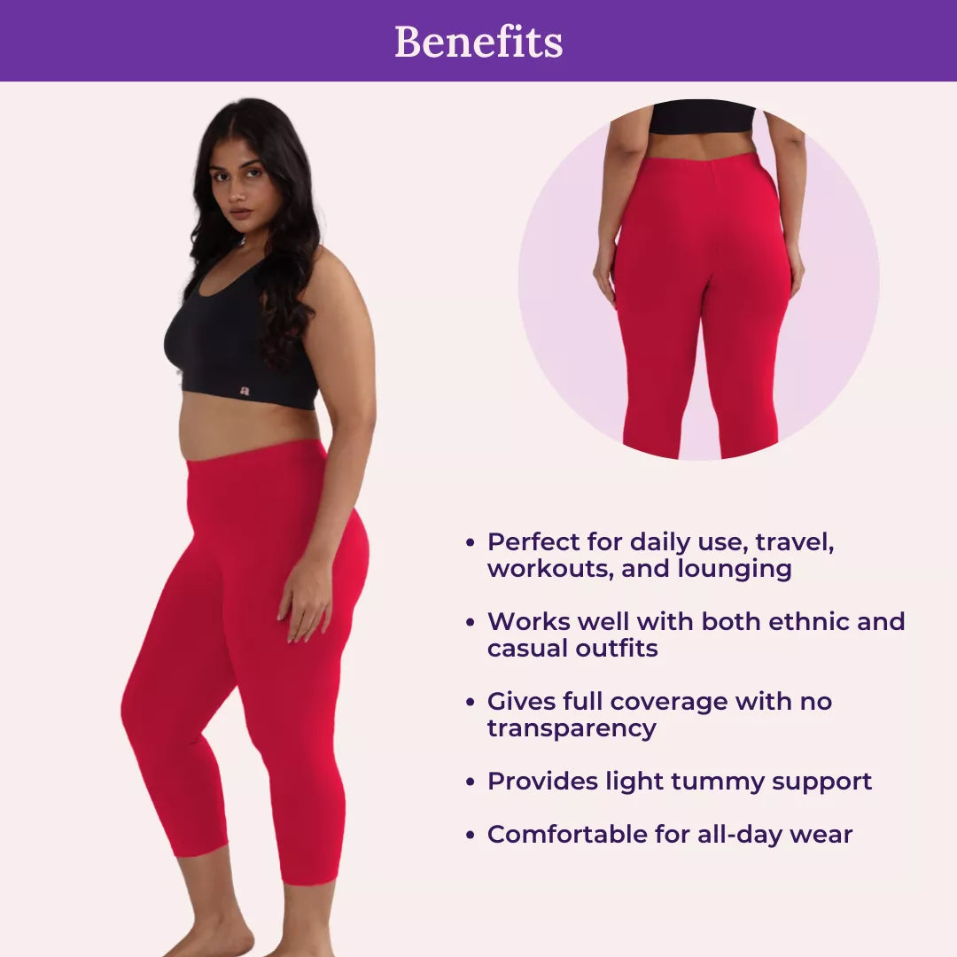 Benefits Of Cropped Leggings For Plus Size Dark Pink