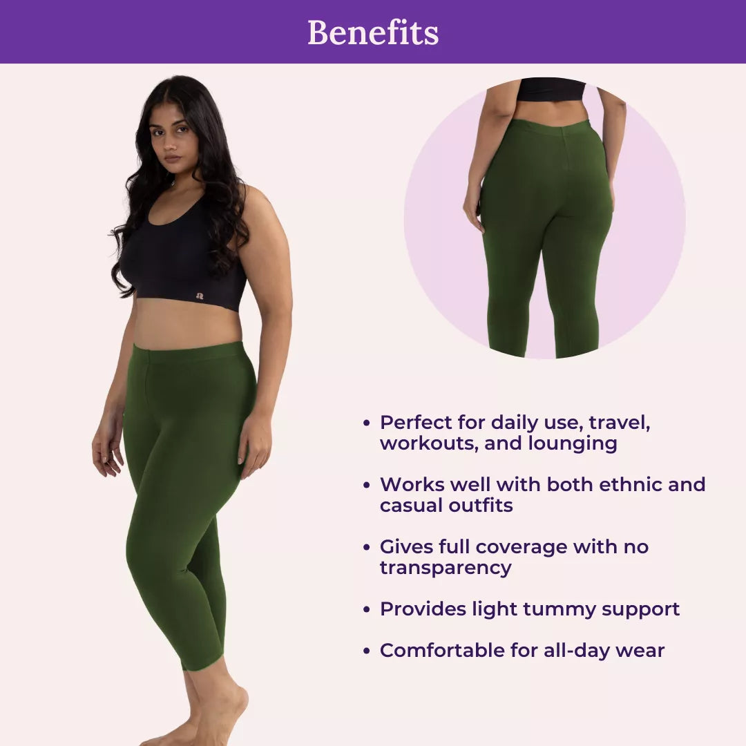 Benefits Of Cropped Leggings For Plus Size Green