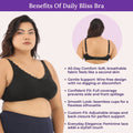 Benefits Of Daily Bliss Bra - Black