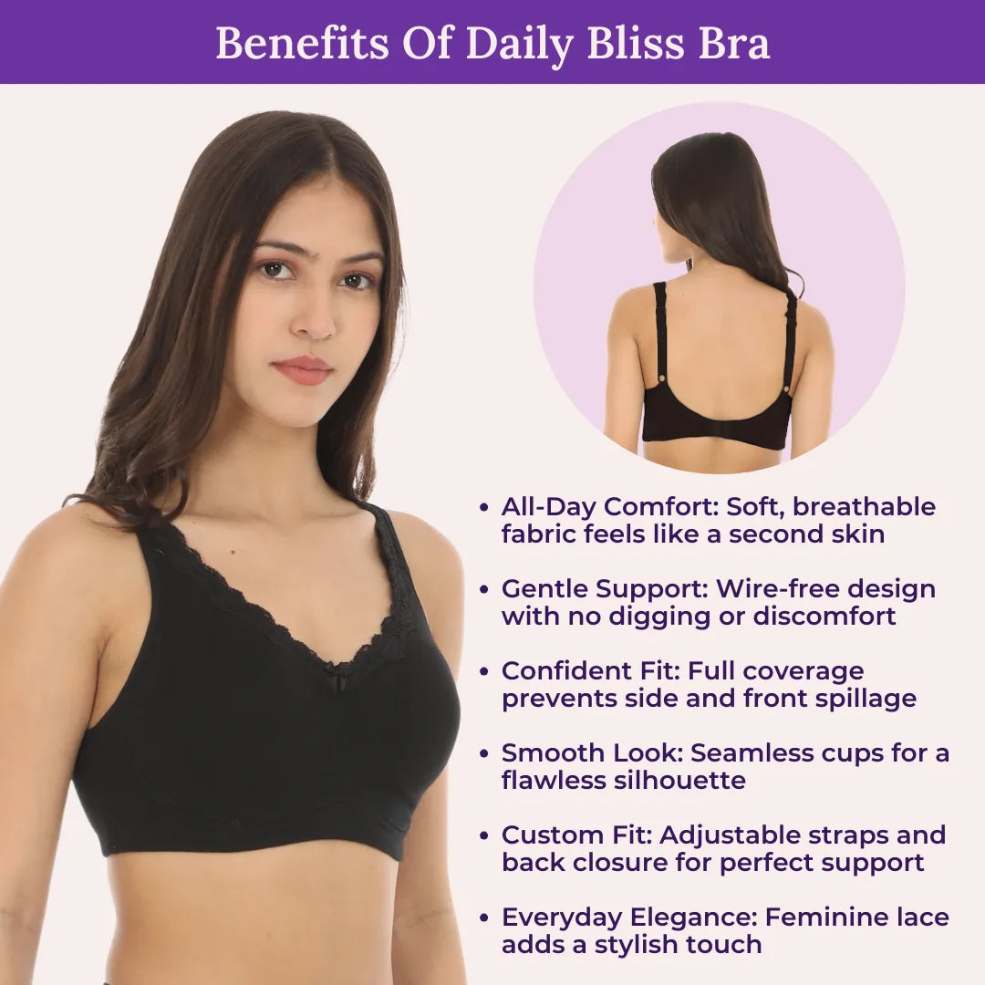 benifits of daily bliss bra_Black