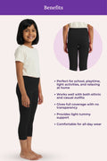 cropped leggings- for girls- black color