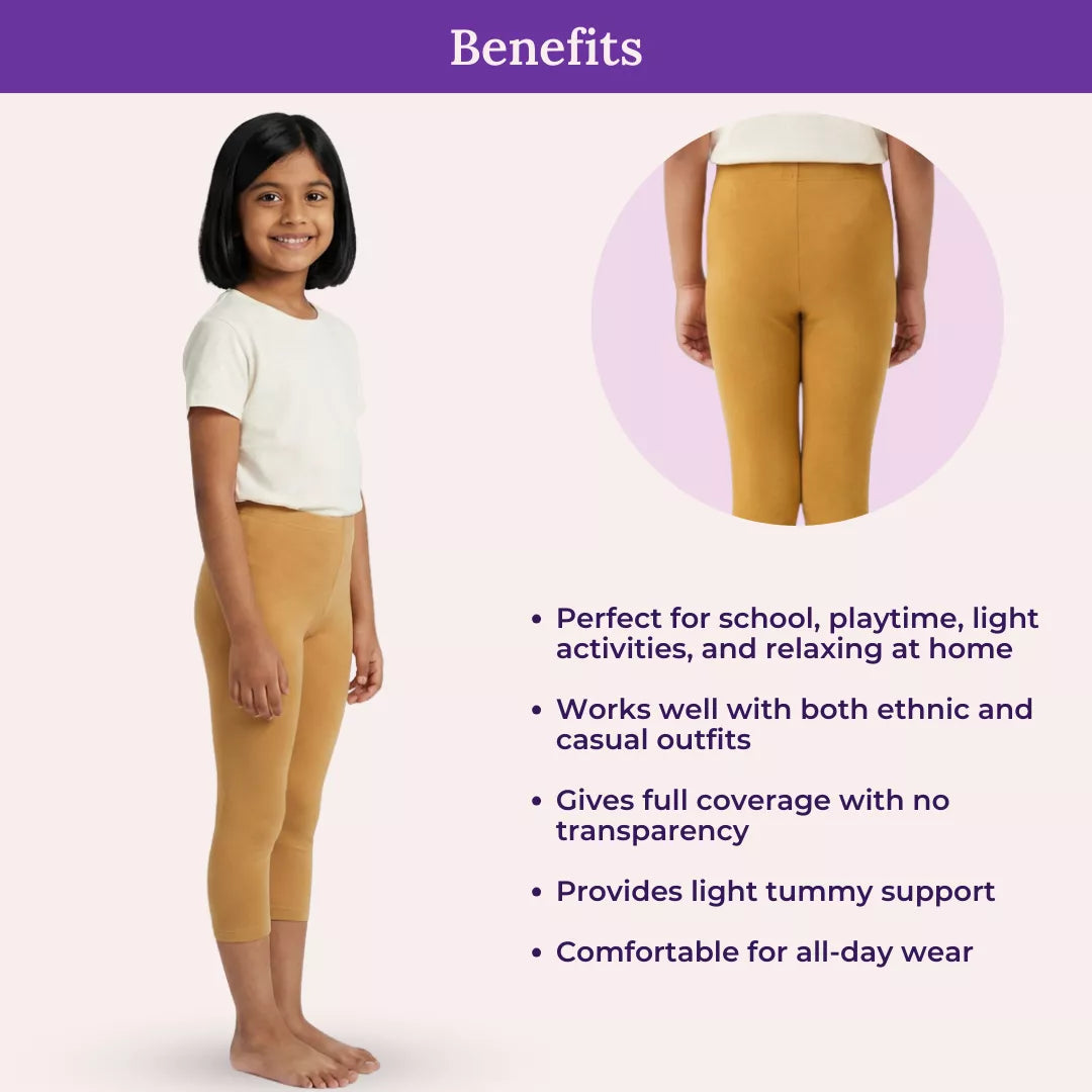 Benefits Of Girl Cropped Leggings Caramel