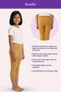 girls wearing cropped leggings - caramel
