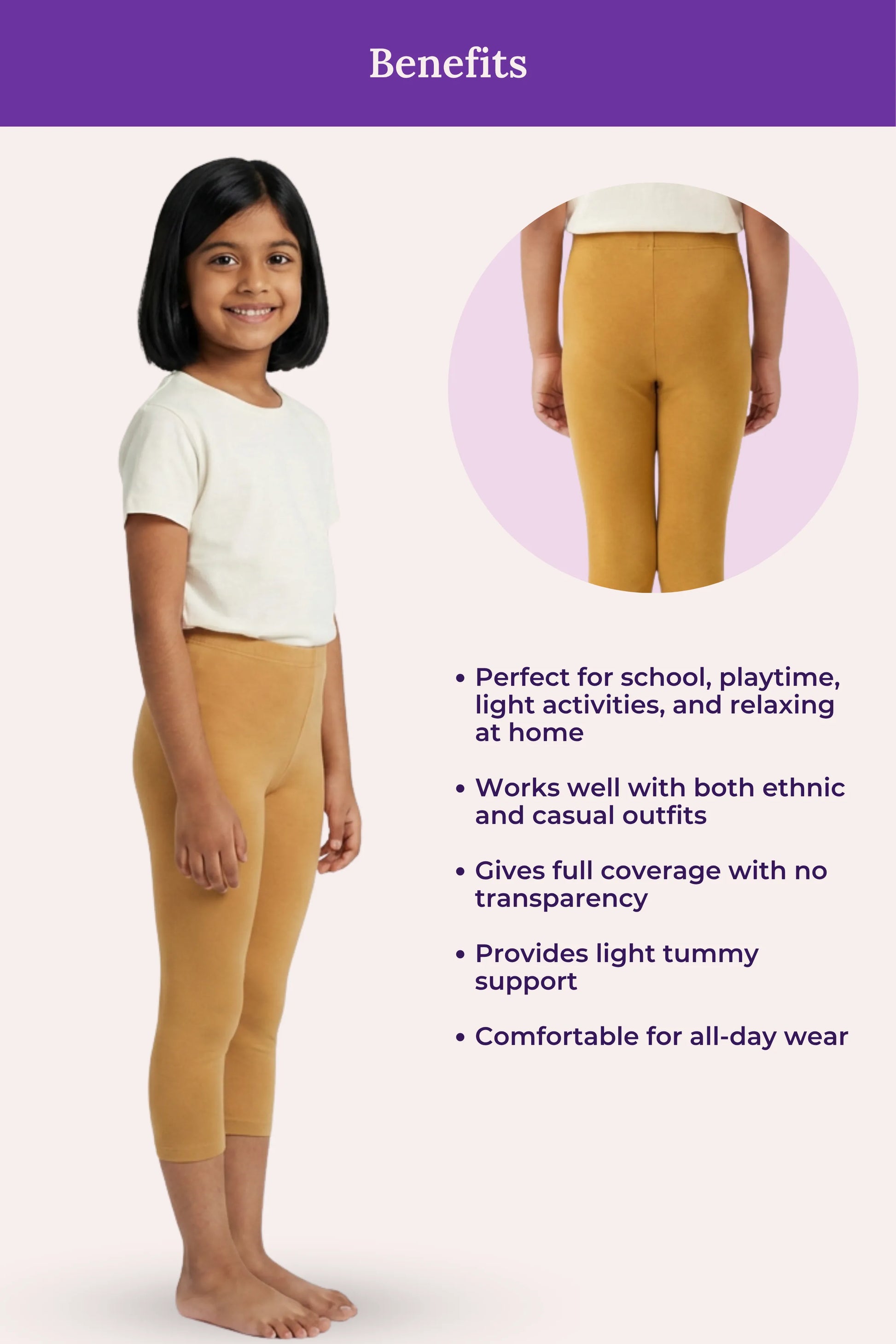 girls wearing cropped leggings - caramel