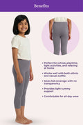 Benefits of girls' grey cropped leggings
