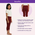 Benefits Of Girl Cropped Leggings Maroon