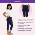 Benefits Of Girl Cropped Leggings Navy Blue