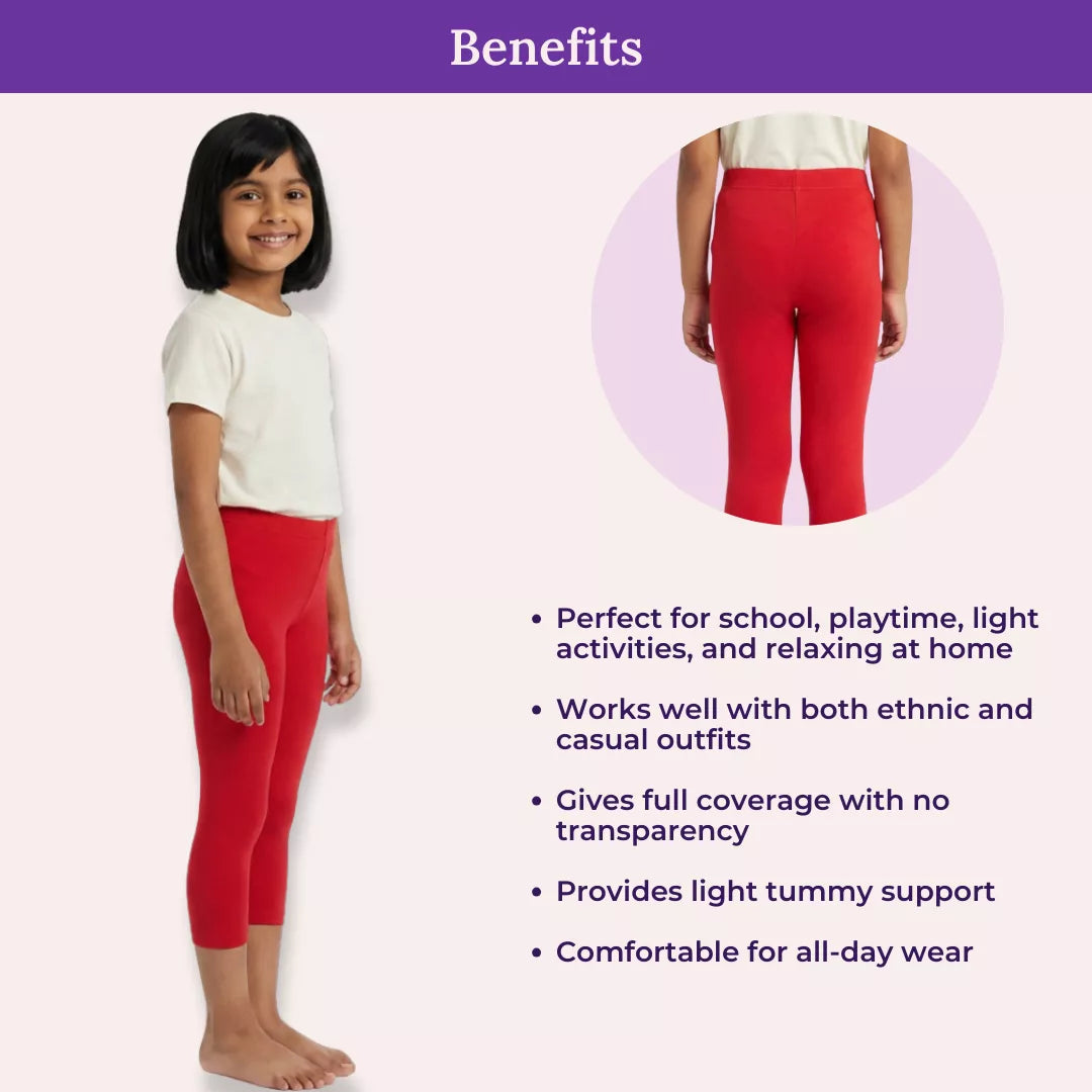 Benefits Of Girl Cropped Leggings Red