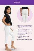 Girls' white cropped leggings – benefits