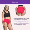 Benefits Of High Waist Cotton Panties For Elderly-Dark Pink