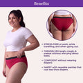Benefits Of Lycra Incontinence Bikini-Curvy Dark Pink