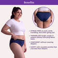Benefits Of Lycra Incontinence Bikini-Curvy Royal Blue