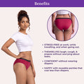 Benefits Of Lycra Incontinence Bikini-Dark Pink