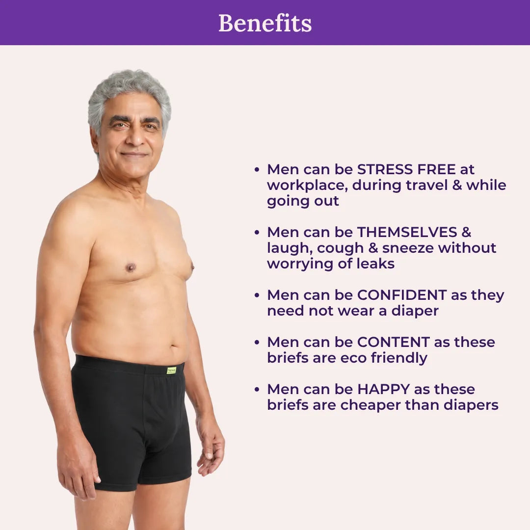 Benefits Of Men Incontinence Trunks Black