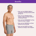 Benefits Of Men Incontinence Trunks Grey