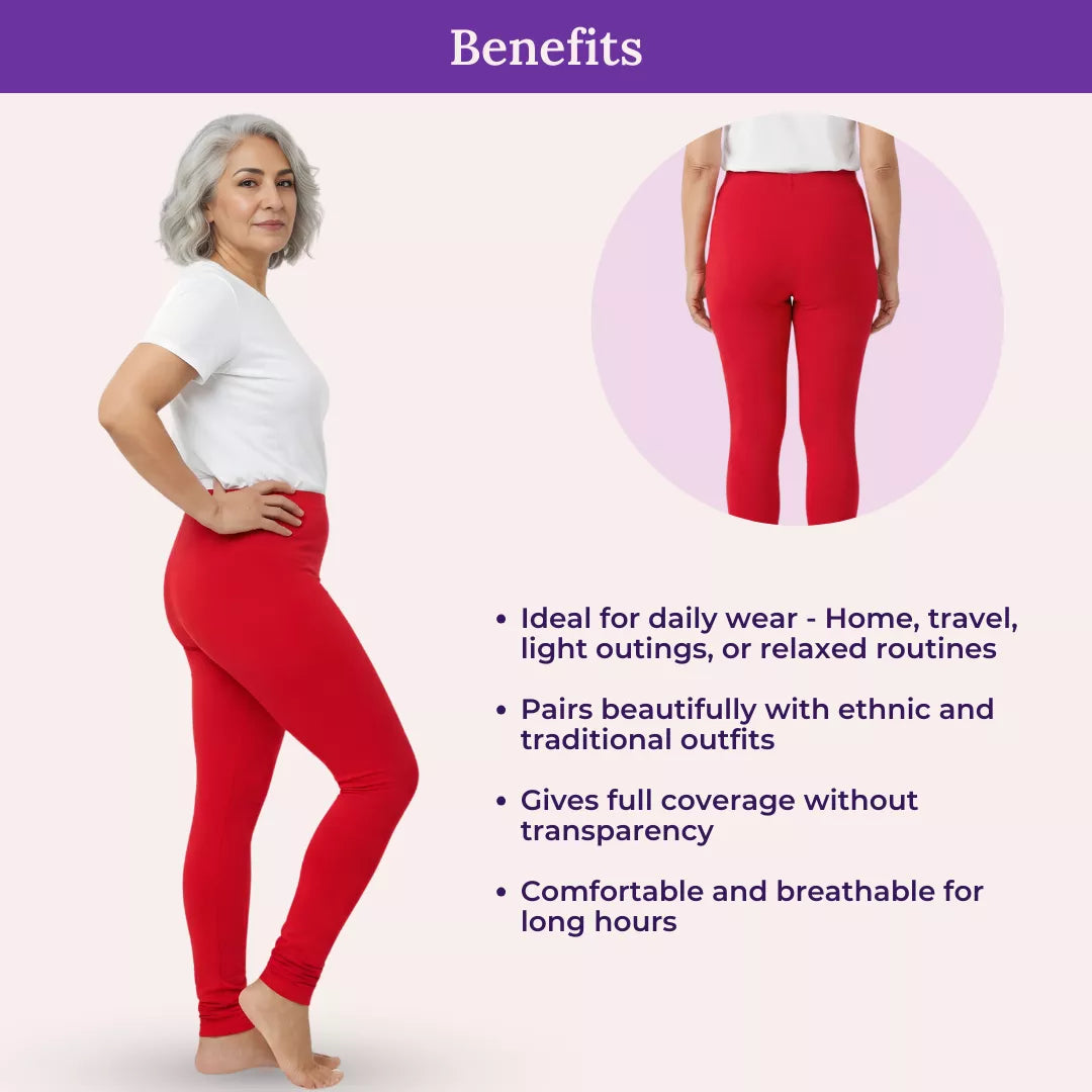 Benefits Of Senior Churidar Leggings Red